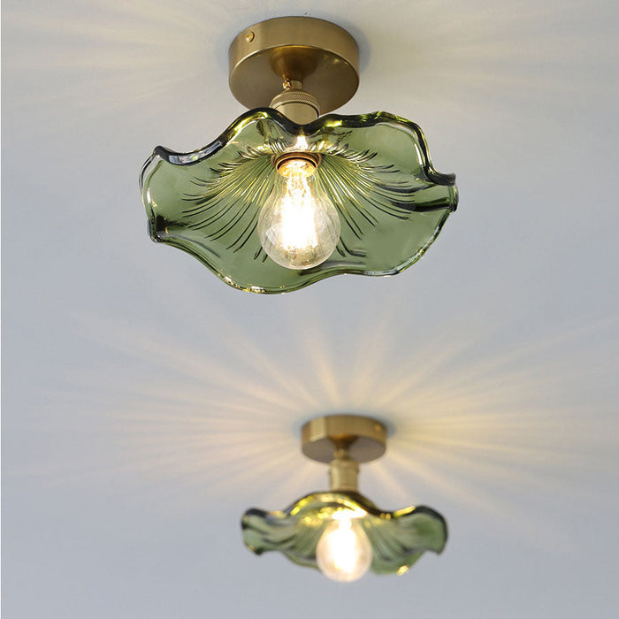 Glas Loftslampe I Form Som En Hibiscus