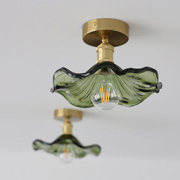 Glas Loftslampe I Form Som En Hibiscus