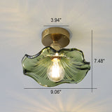 Glas Loftslampe I Form Som En Hibiscus