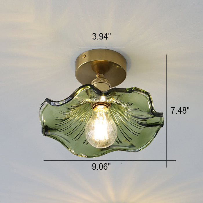 Glas Loftslampe I Form Som En Hibiscus