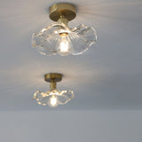 Glas Loftslampe I Form Som En Hibiscus