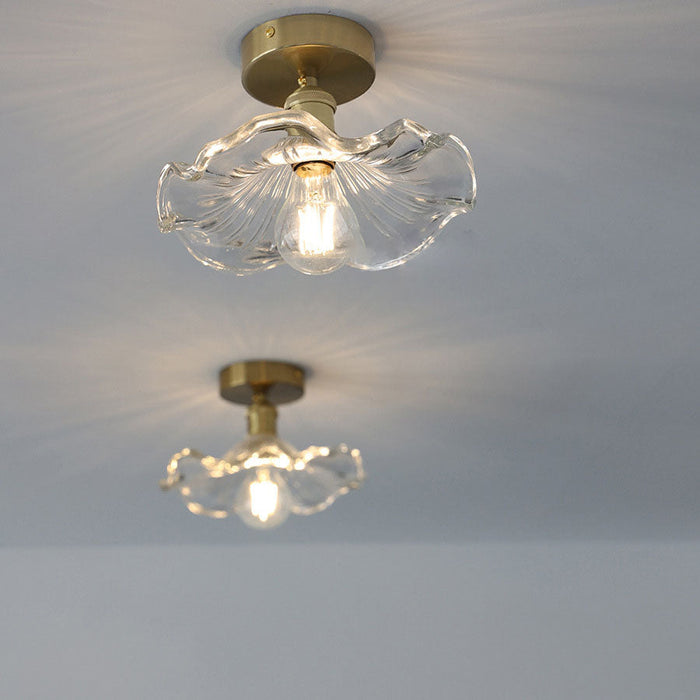 Glas Loftslampe I Form Som En Hibiscus