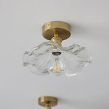Glas Loftslampe I Form Som En Hibiscus