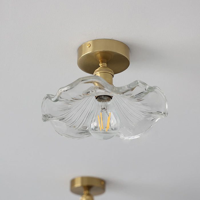 Glas Loftslampe I Form Som En Hibiscus