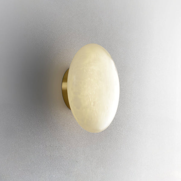 Oval Loftslampe I Alabast