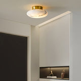 Oval Loftslampe I Alabast