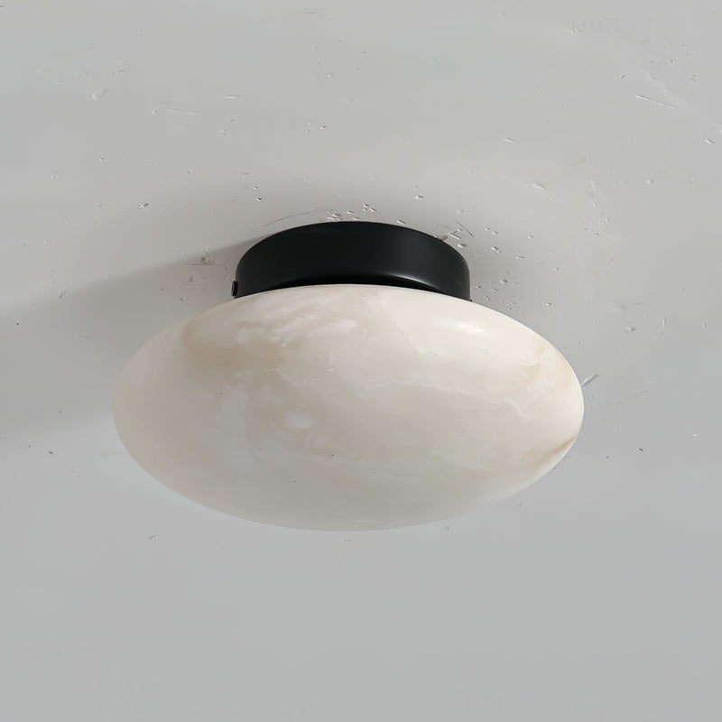 Oval Loftslampe I Alabast