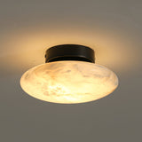 Oval Loftslampe I Alabast