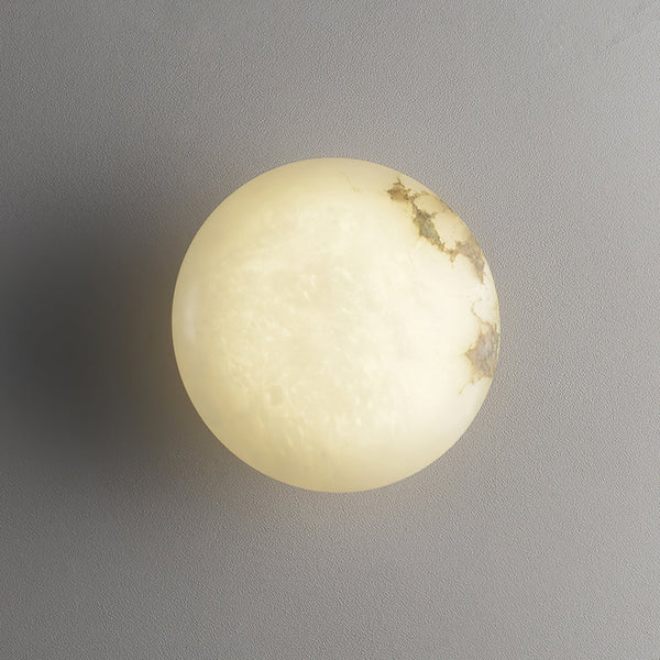 Oval Loftslampe I Alabast