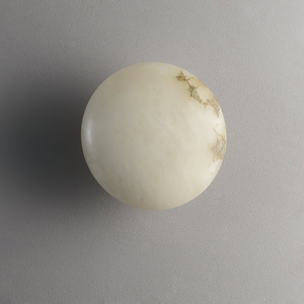 Oval Loftslampe I Alabast
