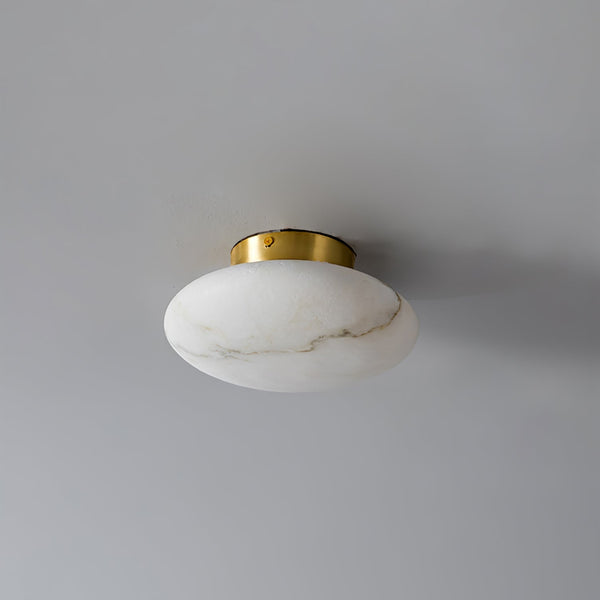 Oval Loftslampe I Alabast
