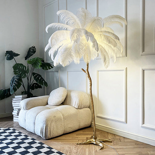 Nordisk Strudsfjer Gulvlampe