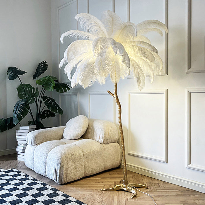 Nordisk Strudsfjer Gulvlampe