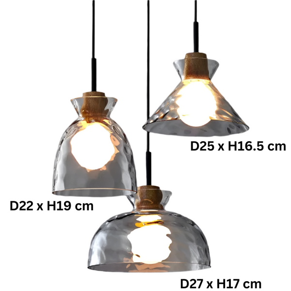 Minimalistisk Art Ripple Glas Pendel Lampe