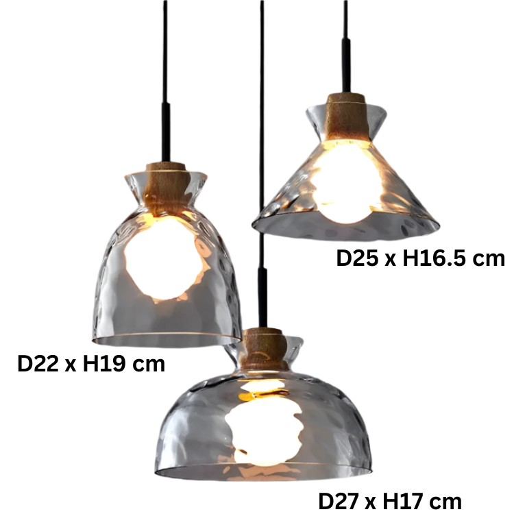 Minimalistisk Art Ripple Glas Pendel Lampe