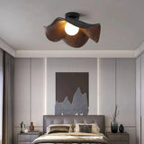 Nordic Wooden Lotus Resin Loftslampe