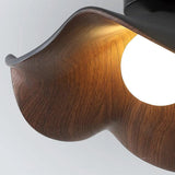 Nordic Wooden Lotus Resin Loftslampe