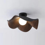Nordic Wooden Lotus Resin Loftslampe