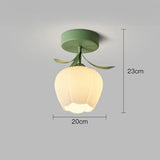 Fransk Tiffany Simple Mini Flower Loftslampe