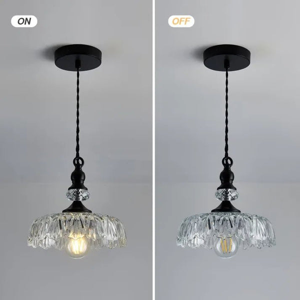 Mid Century Mini Køkken Ø Glas Pendel Lampe