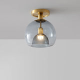 Moderne Grå Loftslampe Til Gangen I Glas