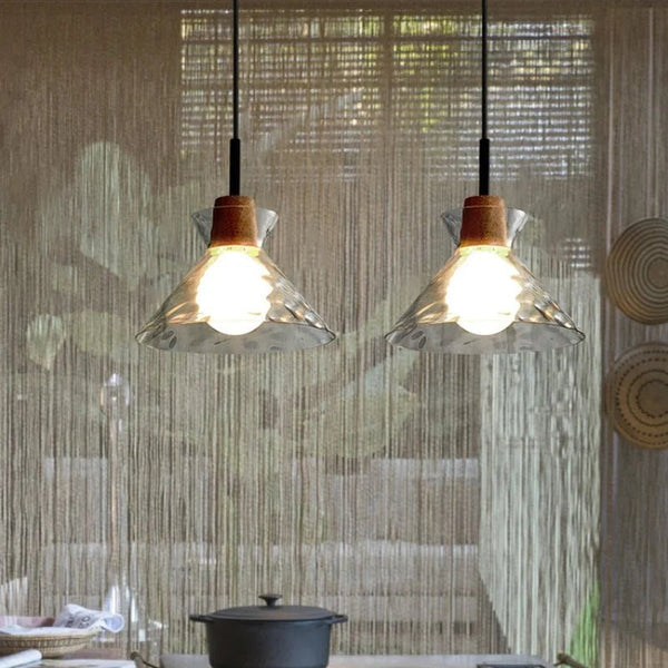 Minimalistisk Art Ripple Glas Pendel Lampe
