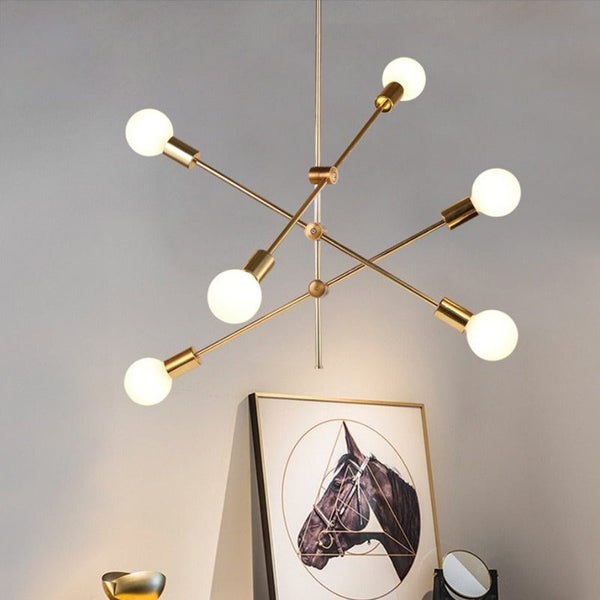 Lucca Sputnik Mid-Century Lysekrone