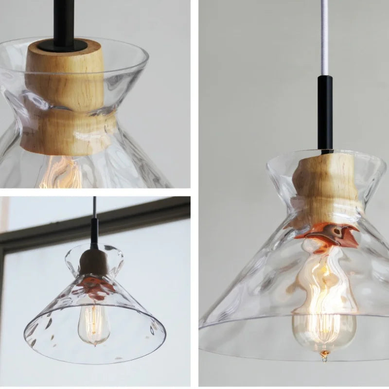 Minimalistisk Art Ripple Glas Pendel Lampe
