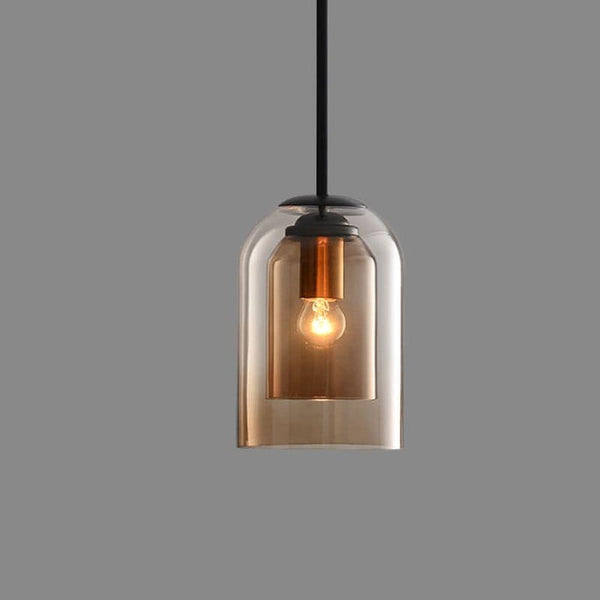 Mica Mid-Century Pendel Lamper Med Dobbelt Glas