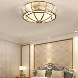 Rund Glas Loftslampe Med Struktur