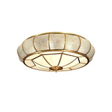 Rund Glas Loftslampe Med Struktur