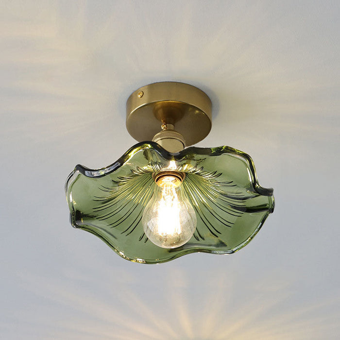 Glas Loftslampe I Form Som En Hibiscus