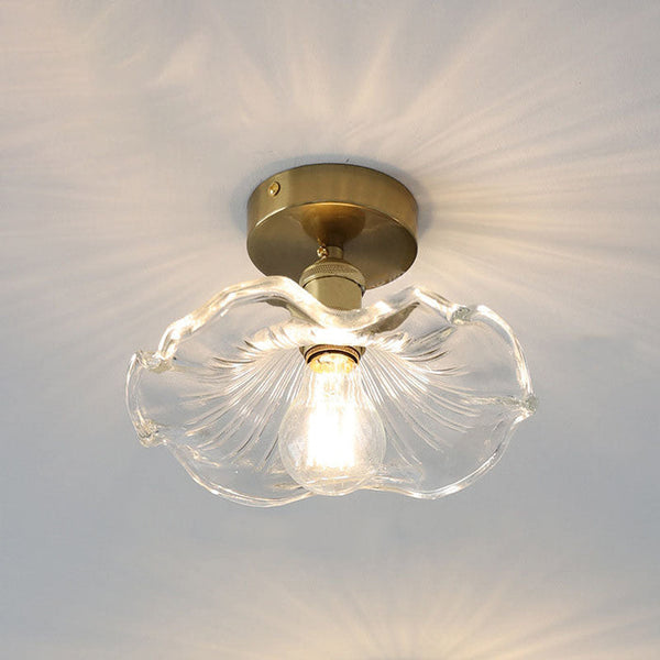Glas Loftslampe I Form Som En Hibiscus