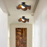 Nordic Wooden Lotus Resin Loftslampe