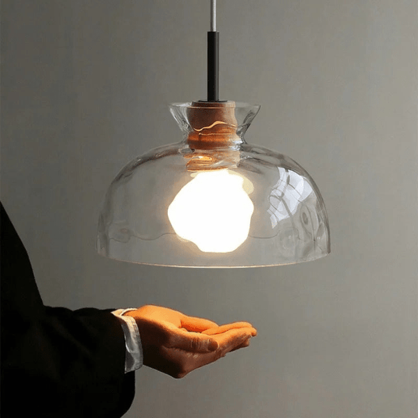 Minimalistisk Art Ripple Glas Pendel Lampe