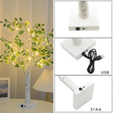 Julegrønne Blade LED Trælys