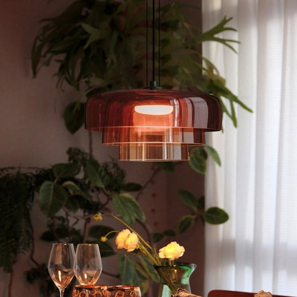 Moderne Hængelampe Lavet af Norsk Glas