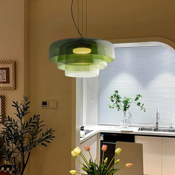 Moderne Hængelampe Lavet af Norsk Glas