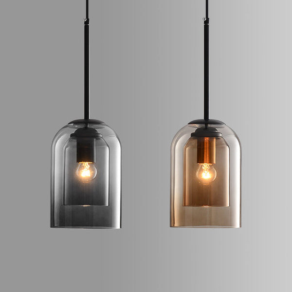 Mica Mid-Century Pendel Lamper Med Dobbelt Glas