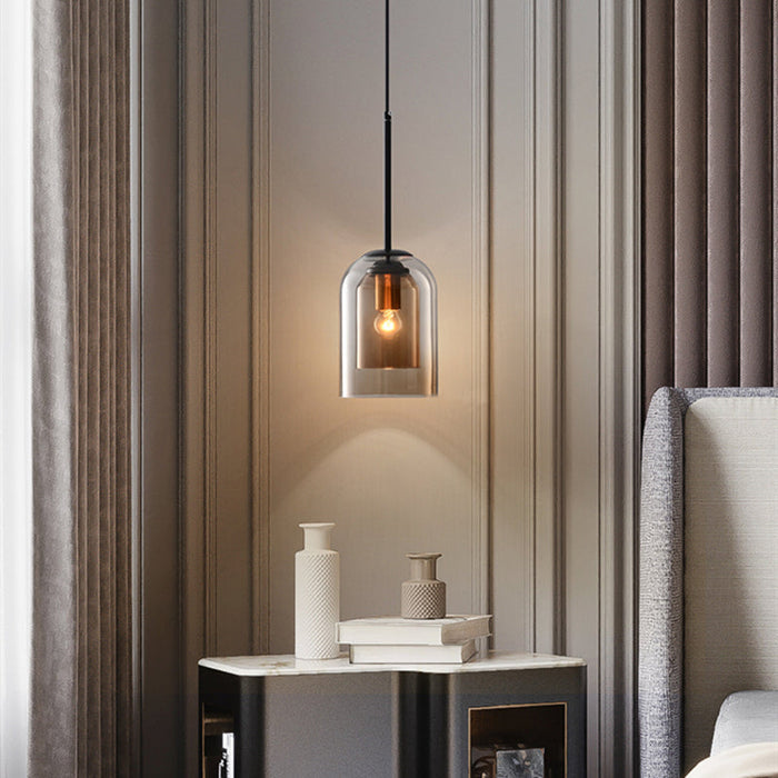 Mica Mid-Century Pendel Lamper Med Dobbelt Glas