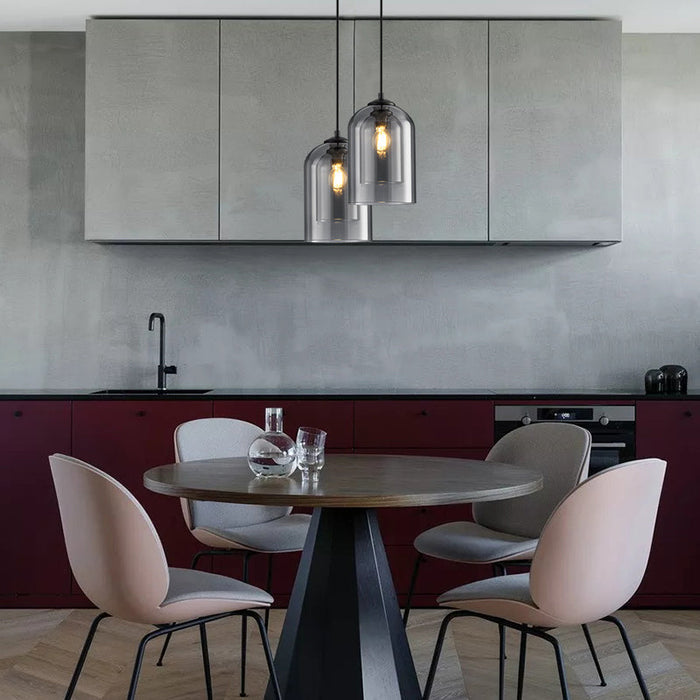 Mica Mid-Century Pendel Lamper Med Dobbelt Glas