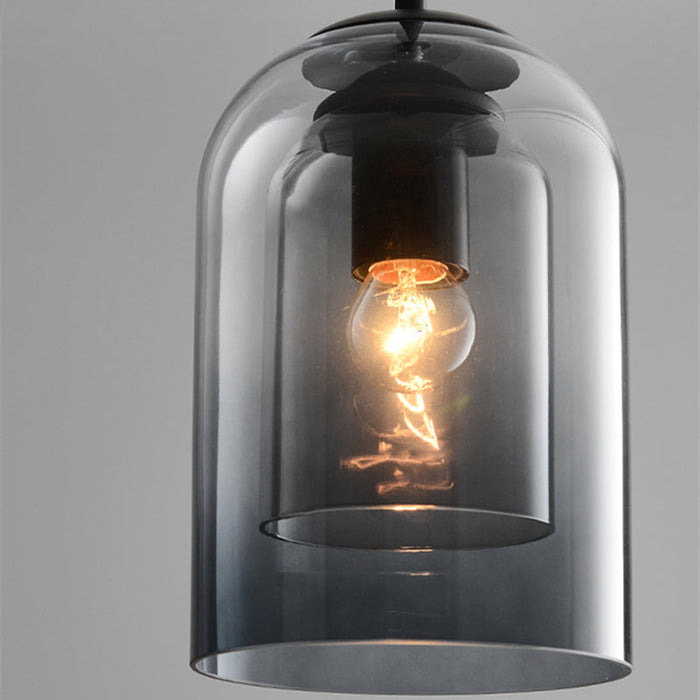 Mica Mid-Century Pendel Lamper Med Dobbelt Glas