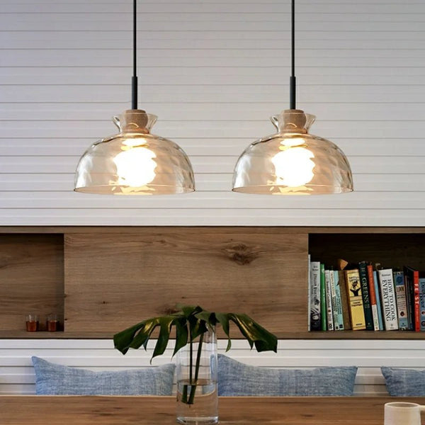 Minimalistisk Art Ripple Glas Pendel Lampe