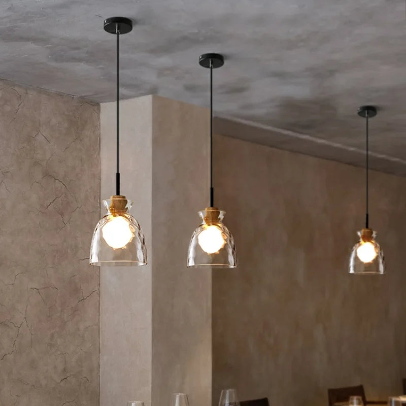 Minimalistisk Art Ripple Glas Pendel Lampe
