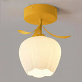 Fransk Tiffany Simple Mini Flower Loftslampe